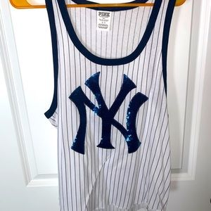 PINK Victoria Secret Yankees Sequence Tank Top